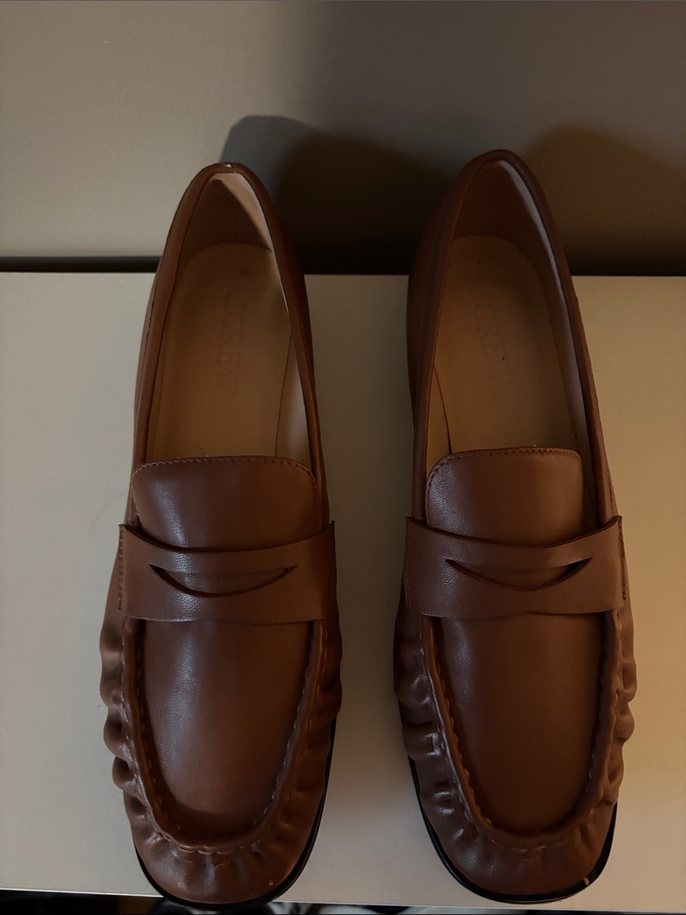 Classic Brown Leather Penny Loafers - ladies size 9.5